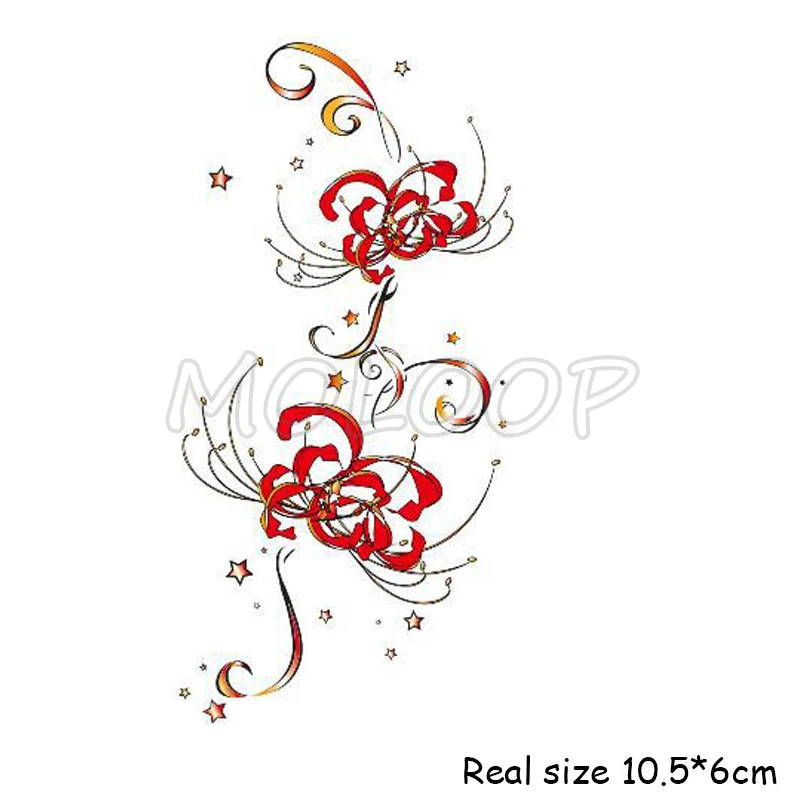 Тату-наклейка Временная бабочка цветок новая маленькая Водонепроницаемая