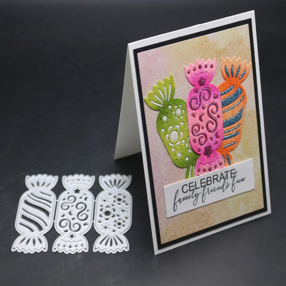 Металлические Вырубные штампы в виде конфет милый подарок вырезанная