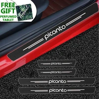 4pcs carbon fiber gt car sticker for kia picanto