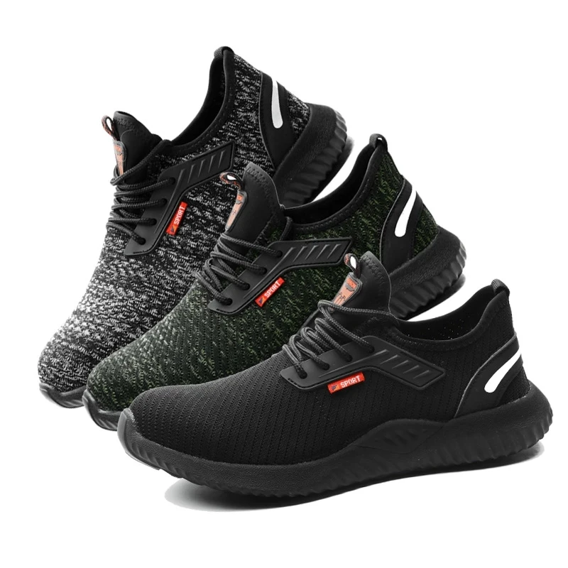 

Indestructible Spring Men Safety Work Shoes With Steel Toe Puncture-Proof Kevlar Insole Boots Lightweight Breathable SafetyBoots