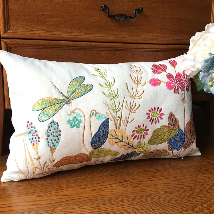 Льняной чехол для подушки 45*45 см в винтажном стиле|Наволочки| |