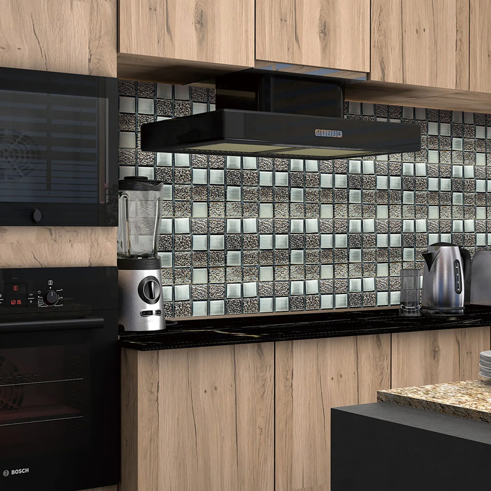 10шт. наклейка на кристальную плитку с имитацией фальшивой 3D керамической стены, защищающая от плесени, самоклеющаяся обои для раковины 10X10CM.