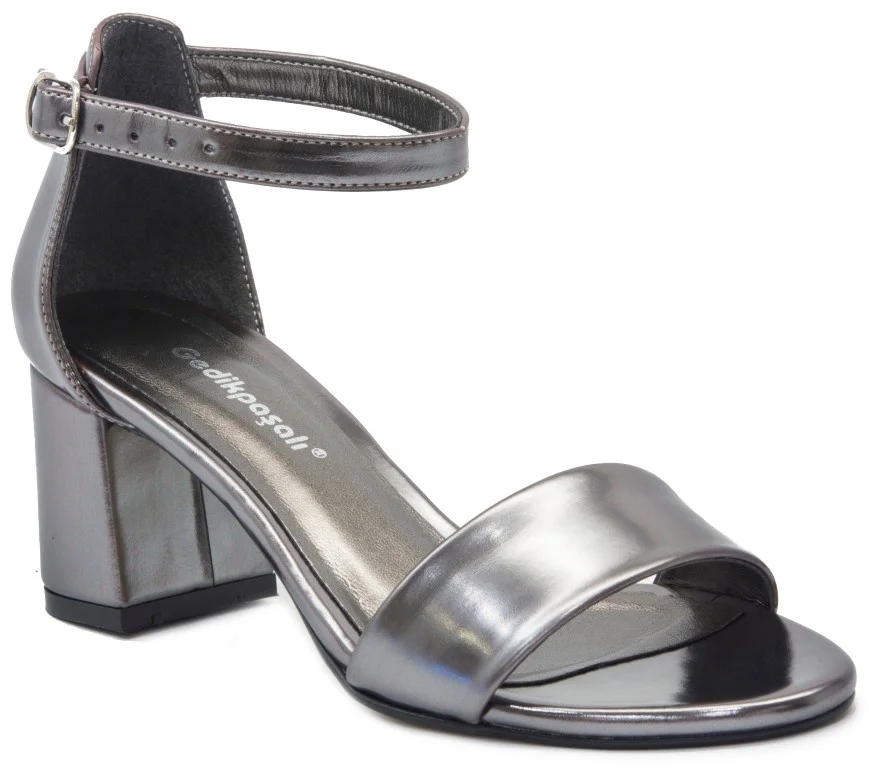 

Gedikpasalı Hnn 22 Platinum 2021 Summer Season Women Shoes Sandals Single Band Square Heels Evening Dress Classic Party Wedding Elegant Pumps