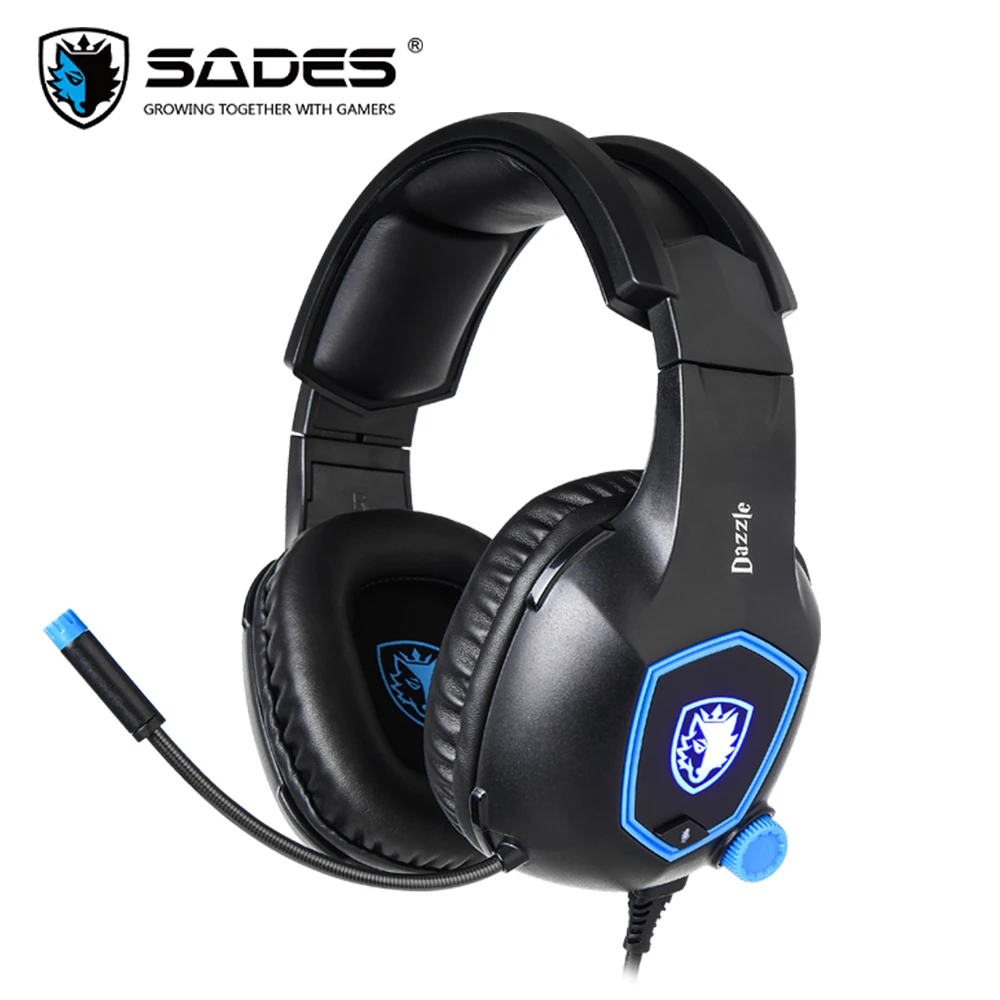 SADES Dazzle Игровые наушники головной гарнитур USB Виртуальный 7 1 объемный звук Мягкая