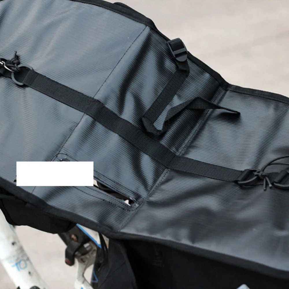 

Double Side Rear Back Bag Waterproof Wear-resistant Mountain and Road Bike Tail Seat Bag(Black)