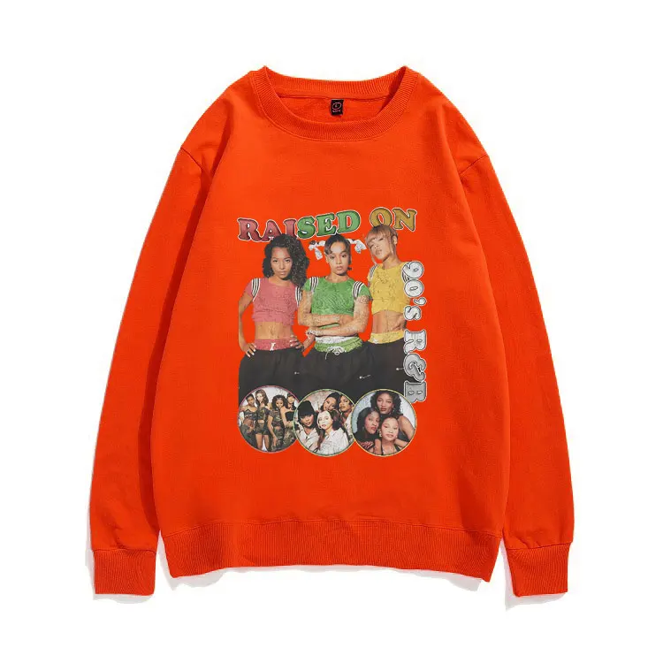 

Classic Cool Raised on 90's R & B Sweatshirt Long Sleeve Couples Vintage Pullover Men Women Fashion Clothing Cotton Fabric Tops