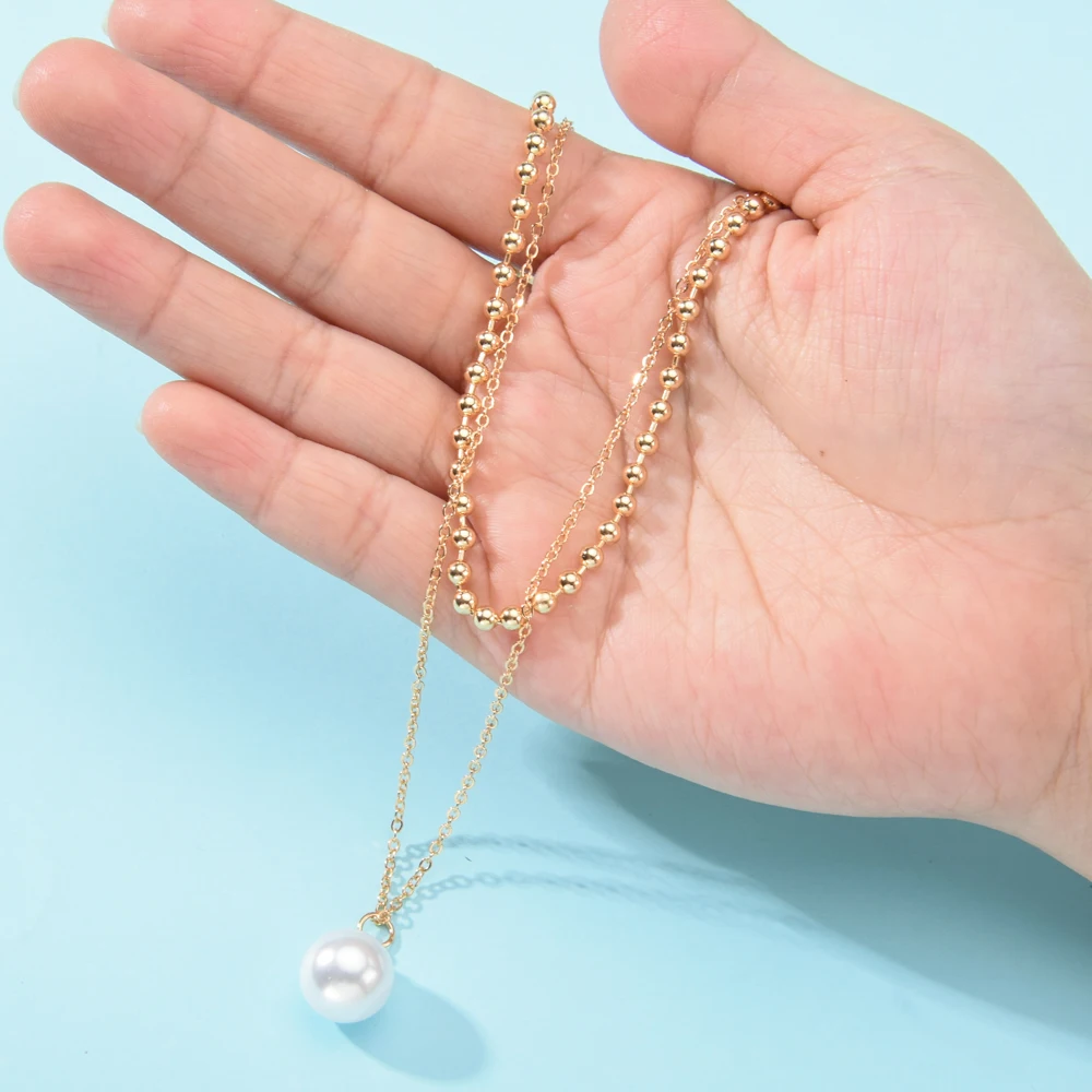 Женское ожерелье с подвеской на замке многослойная цепочка из сплава