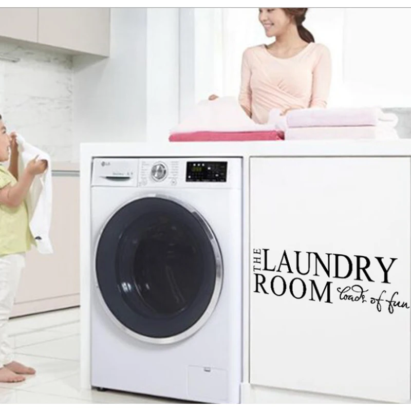 

Environmental protection sticker home decor laundry room washing machine decorative alphabet wall stickers PVC decoration