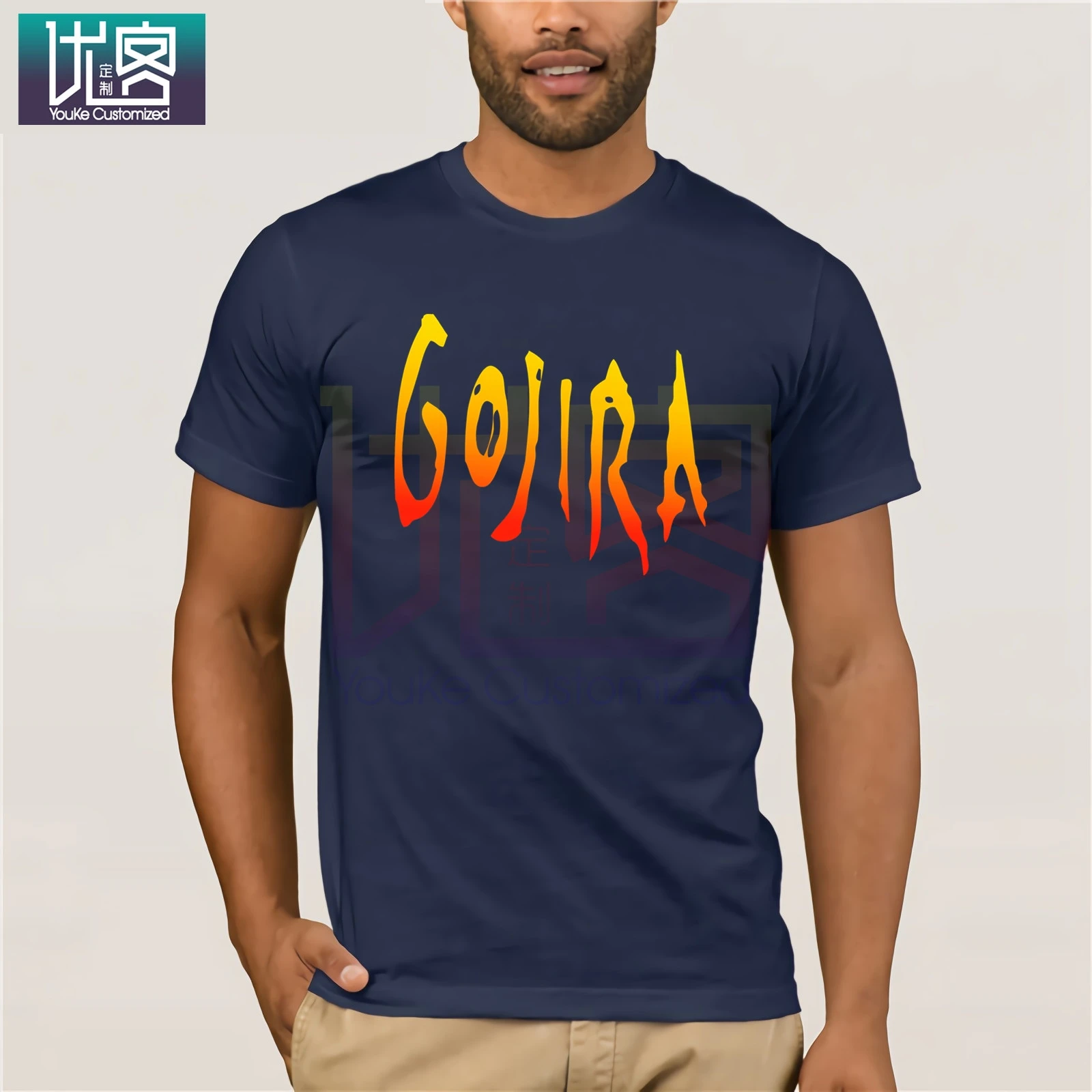 Футболка Gojira одежда популярная футболка футболки с круглым вырезом из 100% хлопка