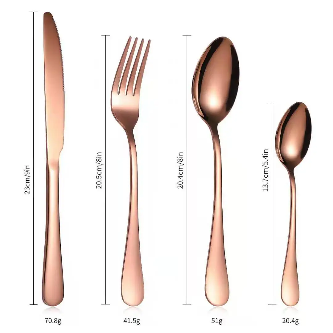 

24PCS Gold Black Cutlery Set Kitchen Fork Spoon Knife Set Cutlery Teaspoon Spoon Fork Set Stainless Steel Cutlery Silver