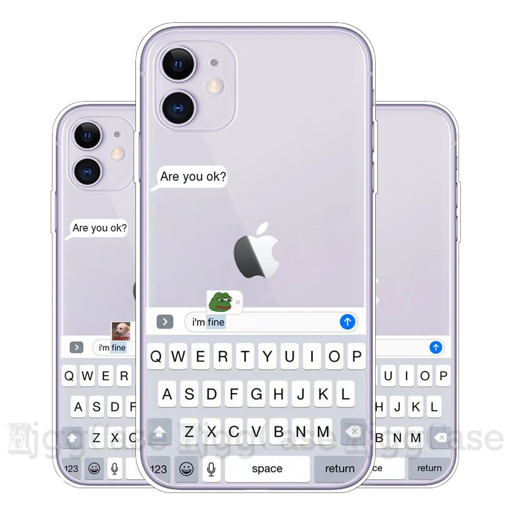 Прозрачный чехол для iphone X 11 Pro XS Max XR 6 6S 7 8 5|Бамперы| |