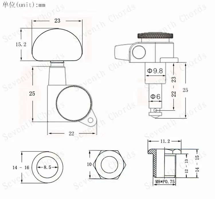 ein set 6 pcs gesperrt string tuning pegs mechaniken mechaniken für akustische elektrische gitarre mit großen halbkreis taste free global sh
