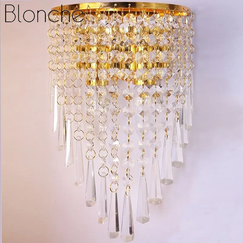 

Blonche Modern Wall Sconce Lights Luxury Wall Lamp for Kitchen Living Room Corridor Home Decor Lighting Crystal E14 Fixtrues