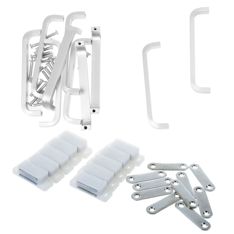 10 шт. дверных ящиков ручка для шкафа фурнитура матовый серебристый и магнитный