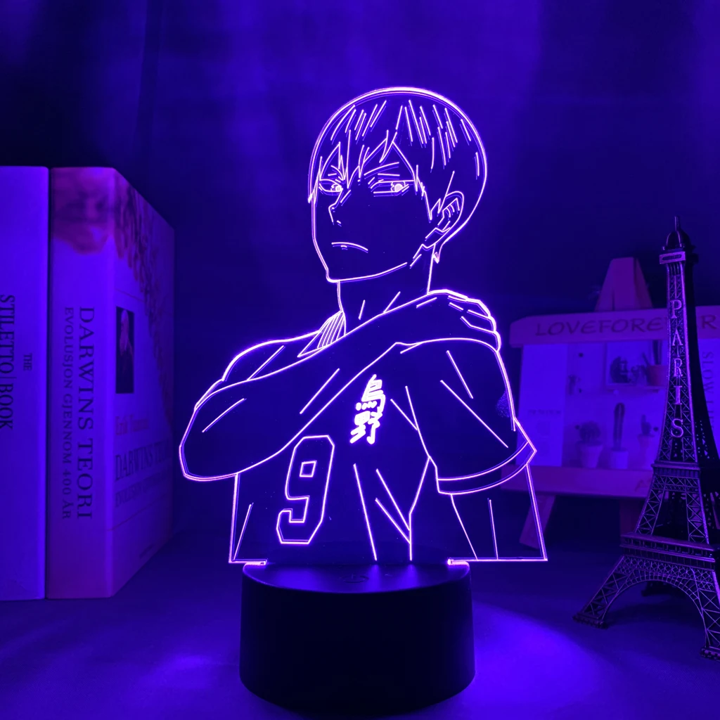 Аниме ночной Светильник Haikyuu Tobio Kageyama для спальни Декор детей подарок на день