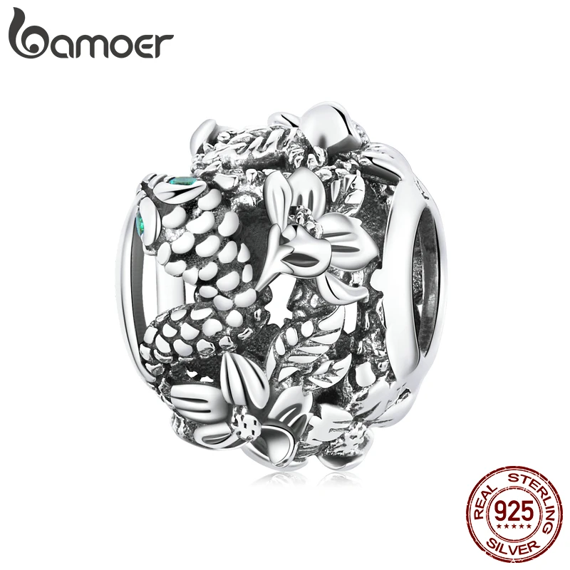 Винтажный Браслет Bamoer с подвеской в виде змеи подходит для браслета из