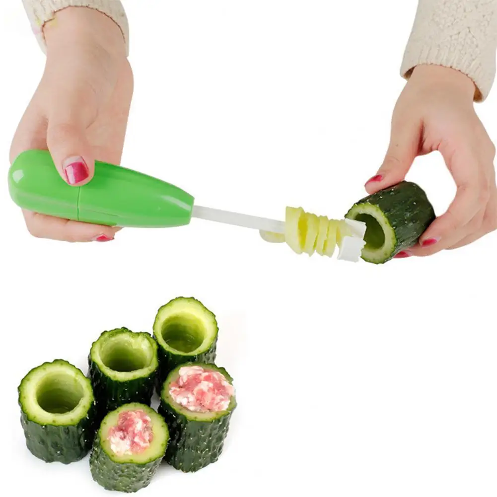 

4Pcs/Set Practical Kitchen Tools Vegetable Spiral Cutter Core Digging Device Corers Digging Vege Drill Kitchen Tools