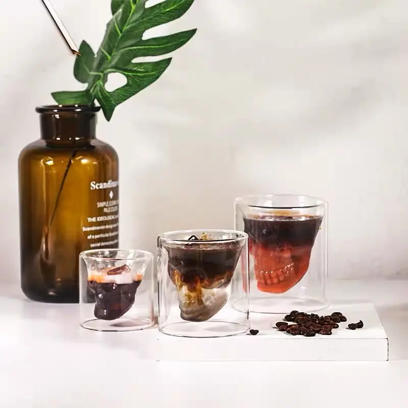 ERMAKOVA 4 шт. голова черепа винная бокал кружка хрустальное пиво виски стакан с