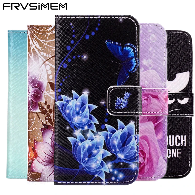Футляр-чехол FRVSIMEM Art Painting Owl Flower для Samsung Galaxy S3 S4 S5 Neo S6 S7 edge S8 S9 Plus на магнитной застежке из мягкой кожи.