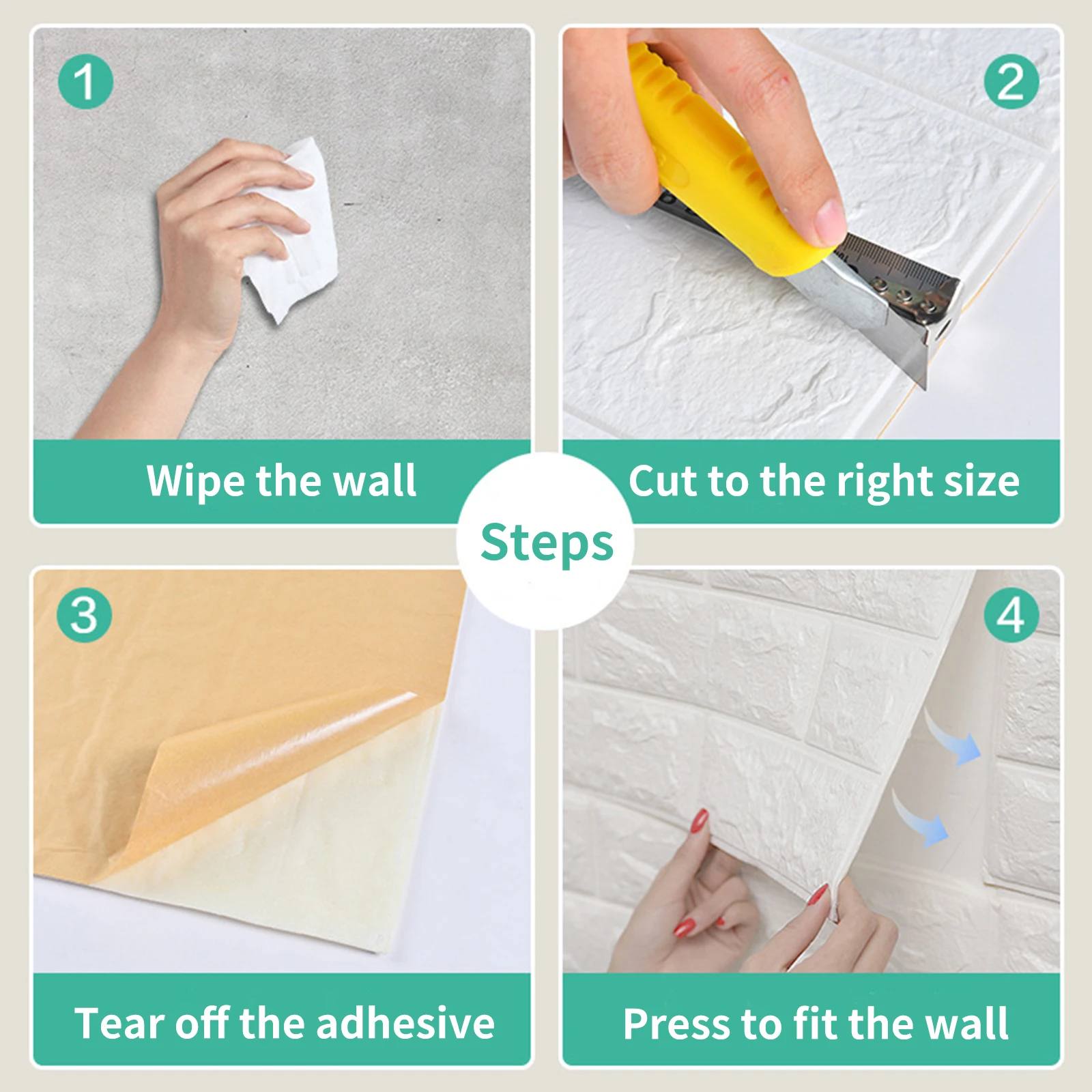 Самоклеящиеся 3D обои с имитацией кирпича настенные Переводные картинки на