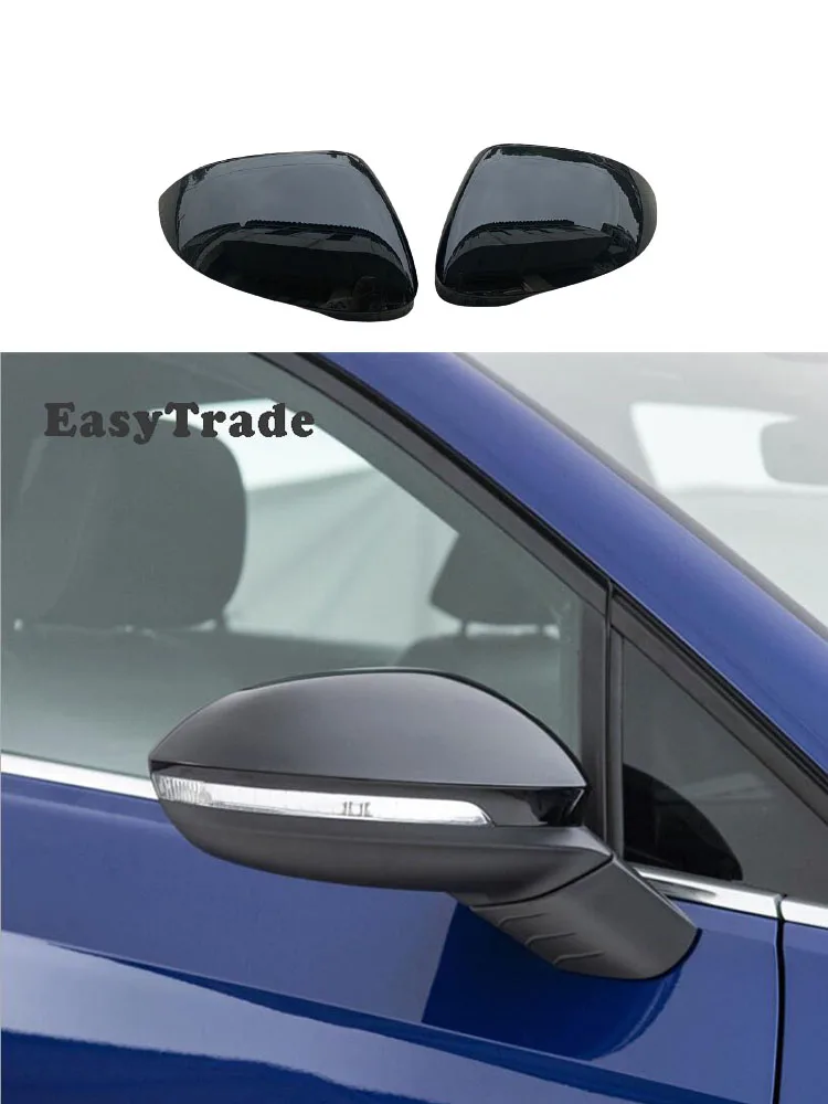 For VW Golf Mk8 2020 2021 Accessories ABS Carbon Fiber Car Rear View Side Mirror Cover Trim Decoration 2 Pcs Car Accessories