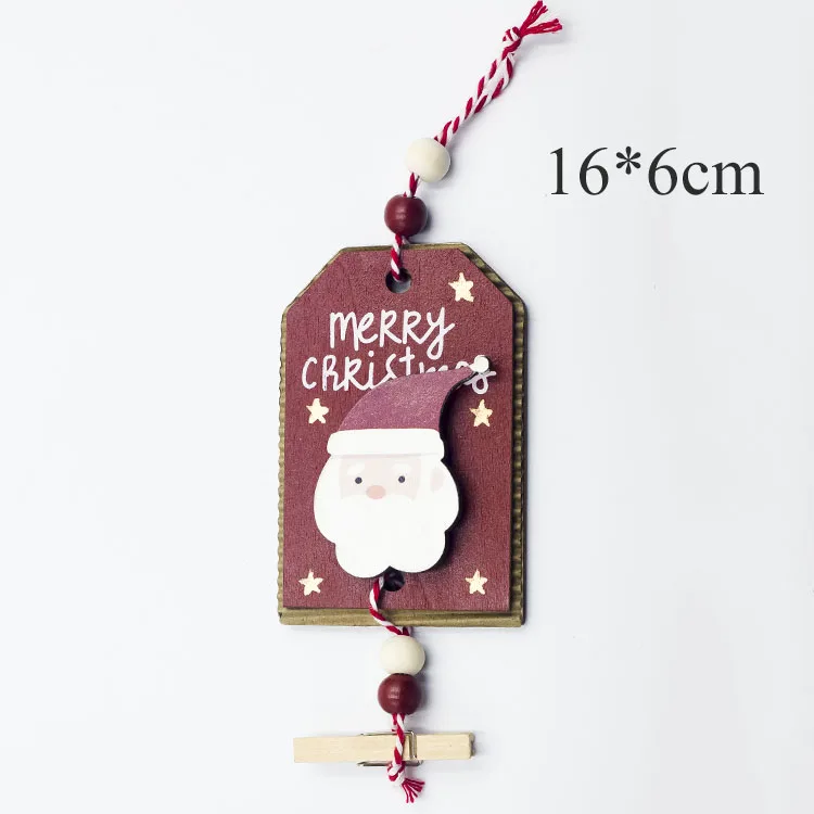 2PD-62939-2 1 шт. Новогодние подвески из натурального дерева, украшения для рождественской елки, подвески для самодеятельного творчества, Рождественский Декор, украшение для дома, свадьбы, вечеринки, 62943 - Цвет: 2PD-62939-2