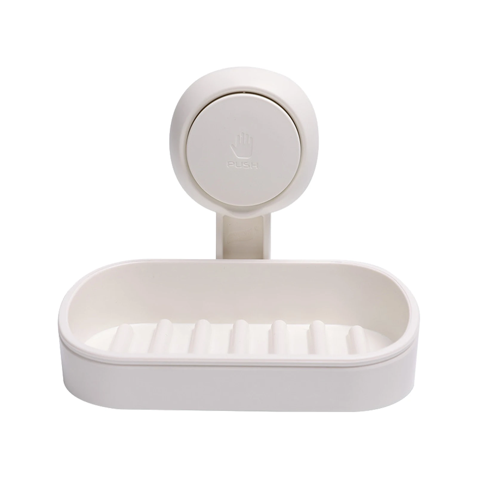 

Shower Kitchen Bathroom Holder No Drilling Easy Clean Accessories Soap Dish Plate Suction Cup Wall Mounted Storage Rack Toilet