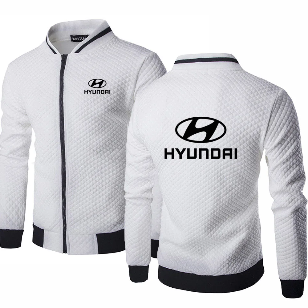 

Spring Autumn Men Jacket Hyundai Car Logo Print Harajuku Clothing High Quality Cotton Men's baseball jacket Sweatshirts