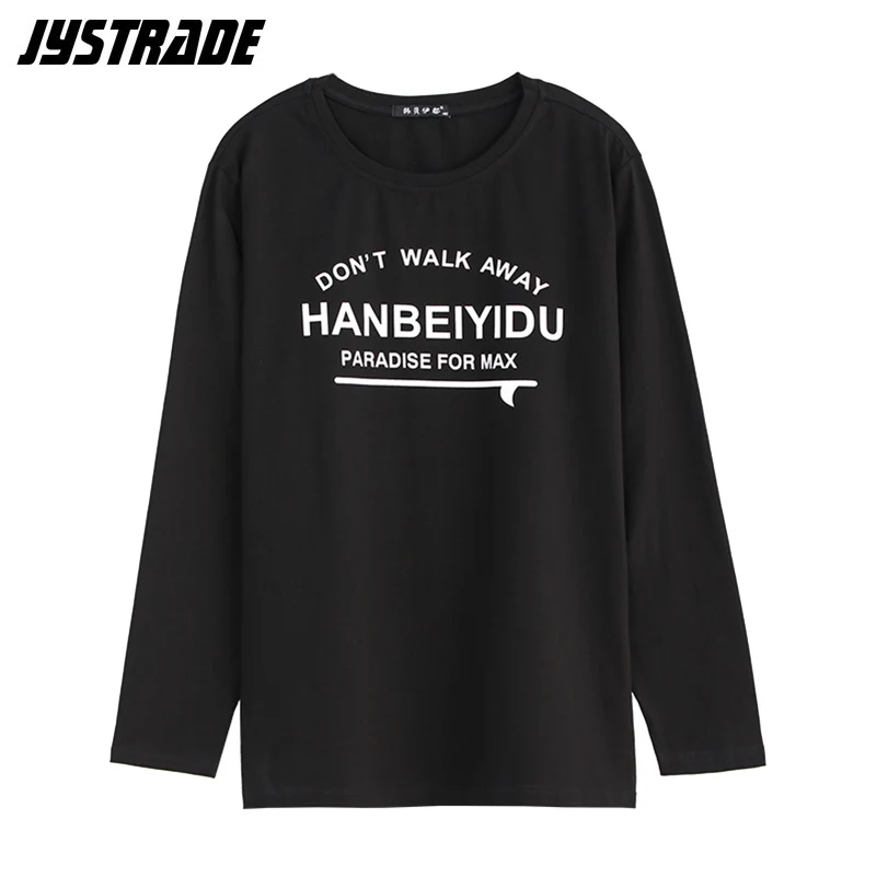 Мужская футболка большого размера высокого качества с длинным рукавом хлопковая