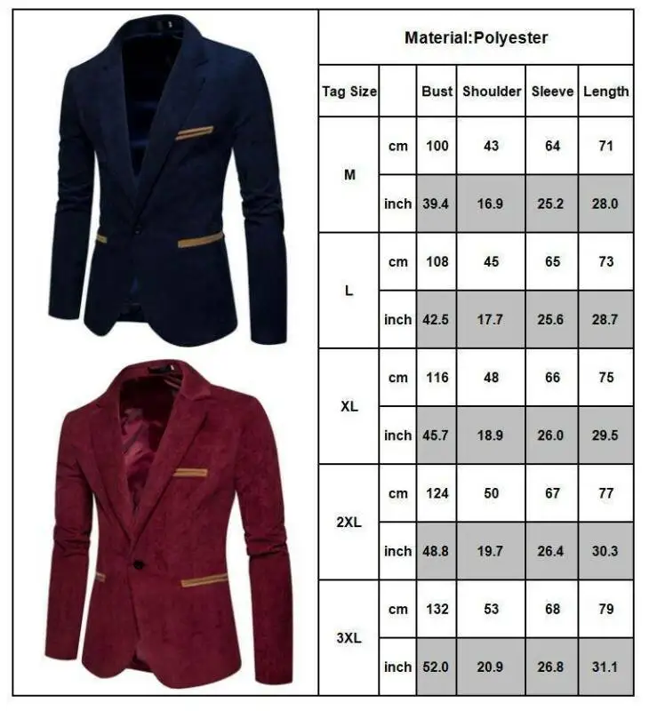 

Universal Fashion Men's Tuxedo Suit Slim Jacket Evening Party Wedding Dinner One Button Blazer Coat