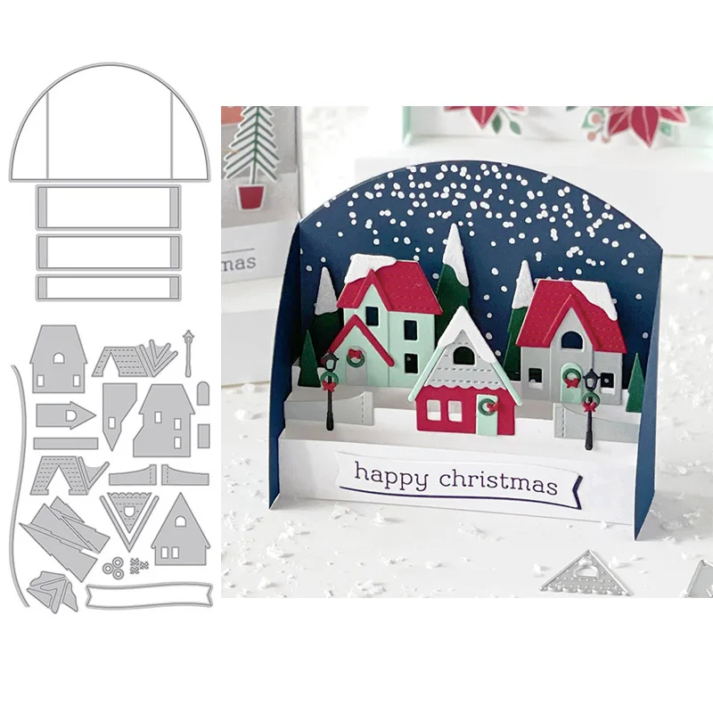 Креативная карточная стопка для дома праздников штампы скрапбукинга DIY