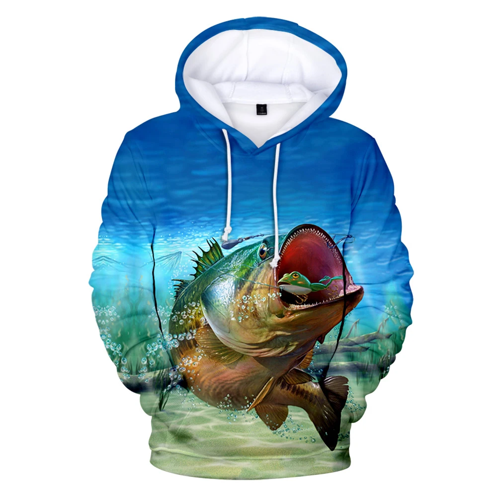 

Populaire Hoodies 3D Vis Mannen Vrouwen Sweatshirts Fashion Printed Fish Hooded Casual Jongen Meisjes Herfst Winter Truien Tops