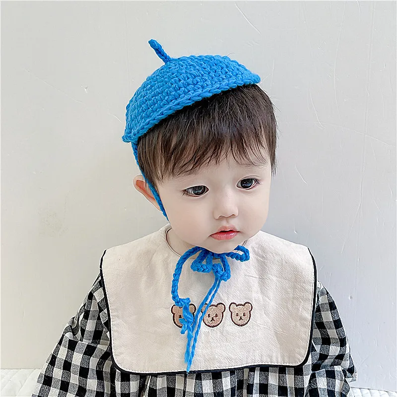 

Children Beanies Hat Korean Version Baby Cap Autumn Winter Keep Warm Boy Girl Woolen Hats Kids Photography Caps Knitted Bonnets