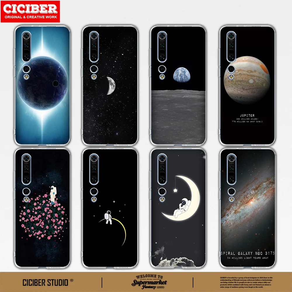 

Astronaut Cover For Xiaomi Redmi Note 10 9 8 7 6 10X 8T 9T Pro Max Redmi 9 8 7 9C 9A 8A 7A K40 K30 Soft TPU Back Phone Cases