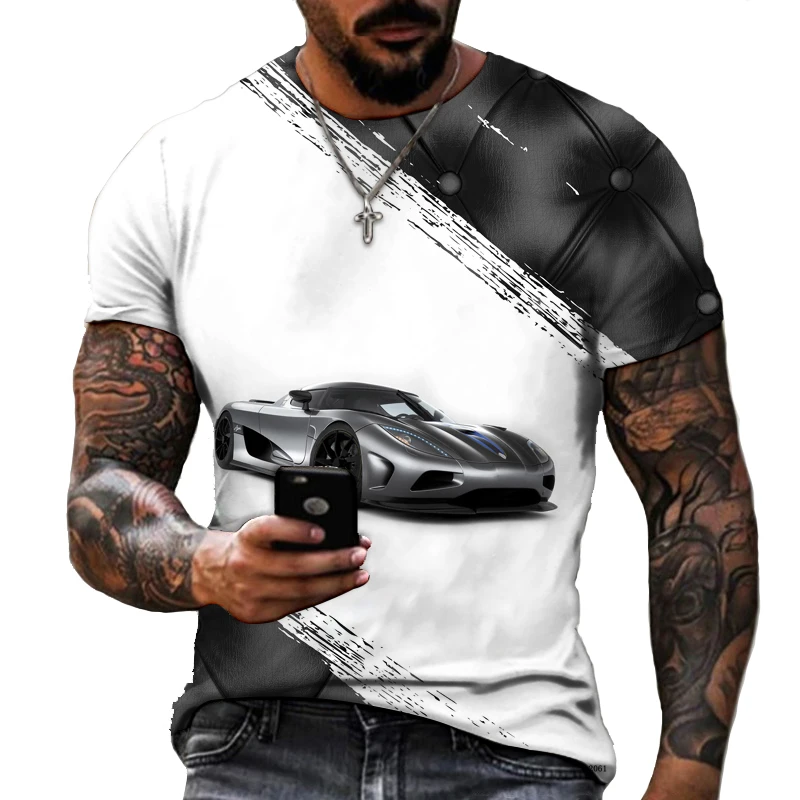 

Super Running Series Sports Car 3D Printed T-shirt Street Fashion Trend Top Comfortable Casual Clothing Summer New Short Sleeve