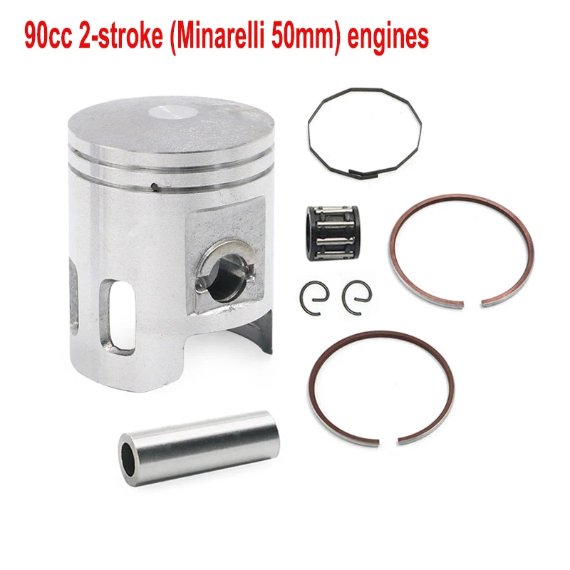90cc 50 мм поршень 12 поршневой палец и кольцо комплект для пробежки MINARELLI 2 х тактный