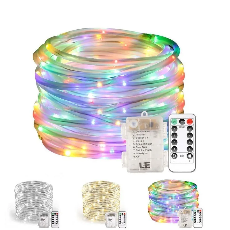 5/10 м 50/100 светодиодный открытый трубки Веревка полосы строка светильник RGB лампа
