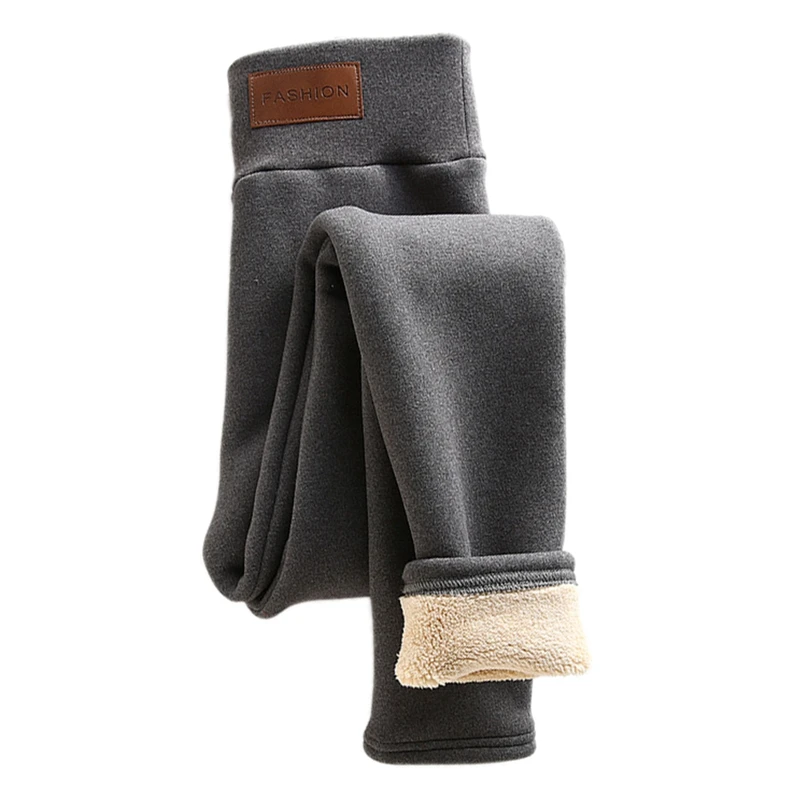 

Warm Women's Plus Velvet Winter Leggings Ankle-Length Keep Warm Solid Pants High Waist Large Size Women Leggings