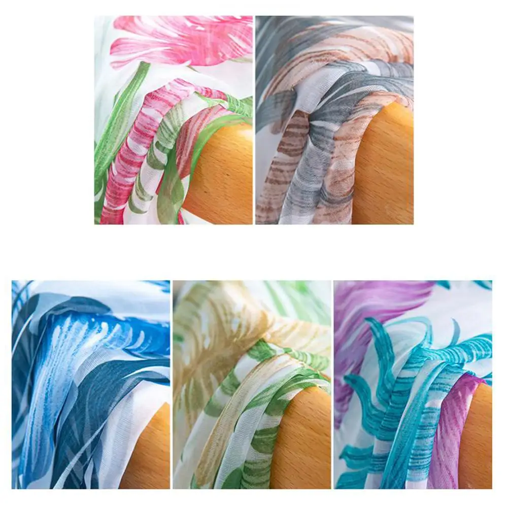 Adeeing 1 шт. анти москитные шторы рисунок банановых листьев печати Тюль Шторы для