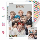 Алмазная живопись сделай сам 5D Kpop Ateez, художественный постер, вышивка ручной работы, квадратныекруглые наборы для вышивки крестиком, подарок для домашнего декора