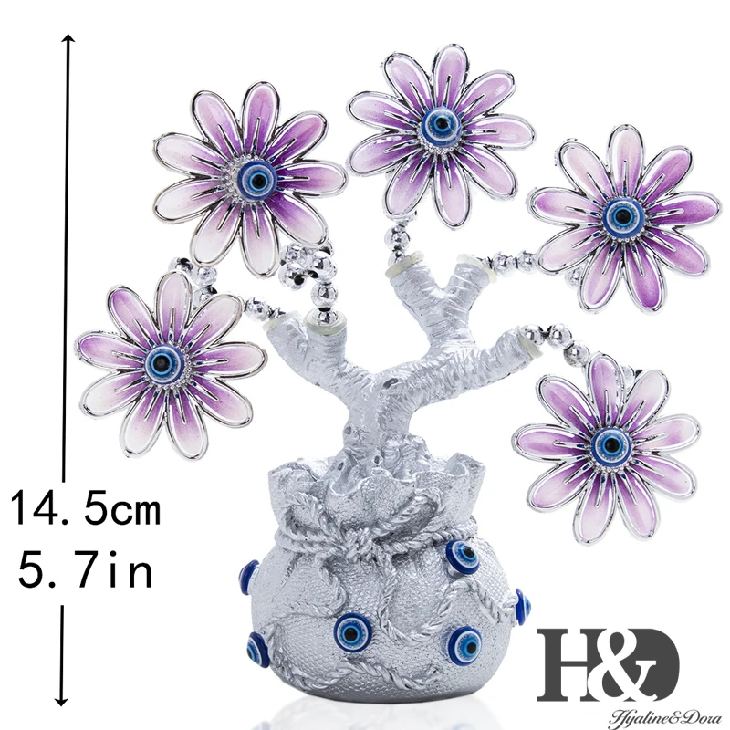 Статуэтка дерева H & D Fengshui Lucky Турецкая синего сглаза защита денег кошелек