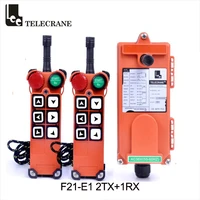 telecrane multiple control system f21 e1 12v 36v 220v 380v 440v 6 push buttons industrial eot crane hoist radio remote control
