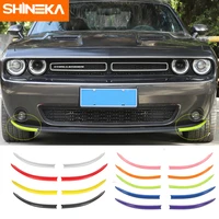 shineka exterior accessories for dodge challenger car front bumper trim strip decoration stickers for dodge challenger sxt 2015