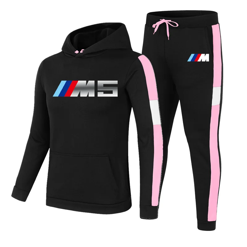 

New BMW M Men's Sets Autumn Winte Hoodies+Pants Two Pieces Casual Tracksuit Male Sportswear Brand Clothing Men Sweat Suit