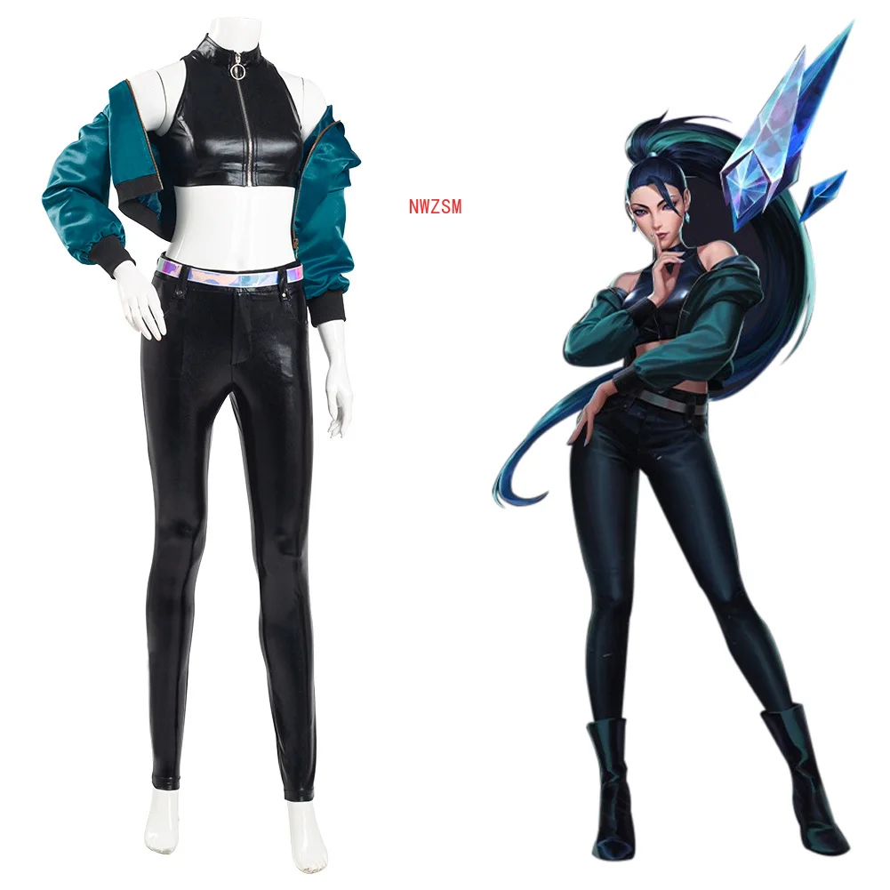 

LOL KDA Kaisa Cosplay Costume K/DA Group Coat Pants Outfits Halloween Carnival Suit