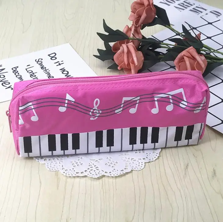 

1 Pcs Creative Music Notes Piano Keyboard Pencil Case Large Capacity Pencil Bags Stationery Office School Students Prizes Gift
