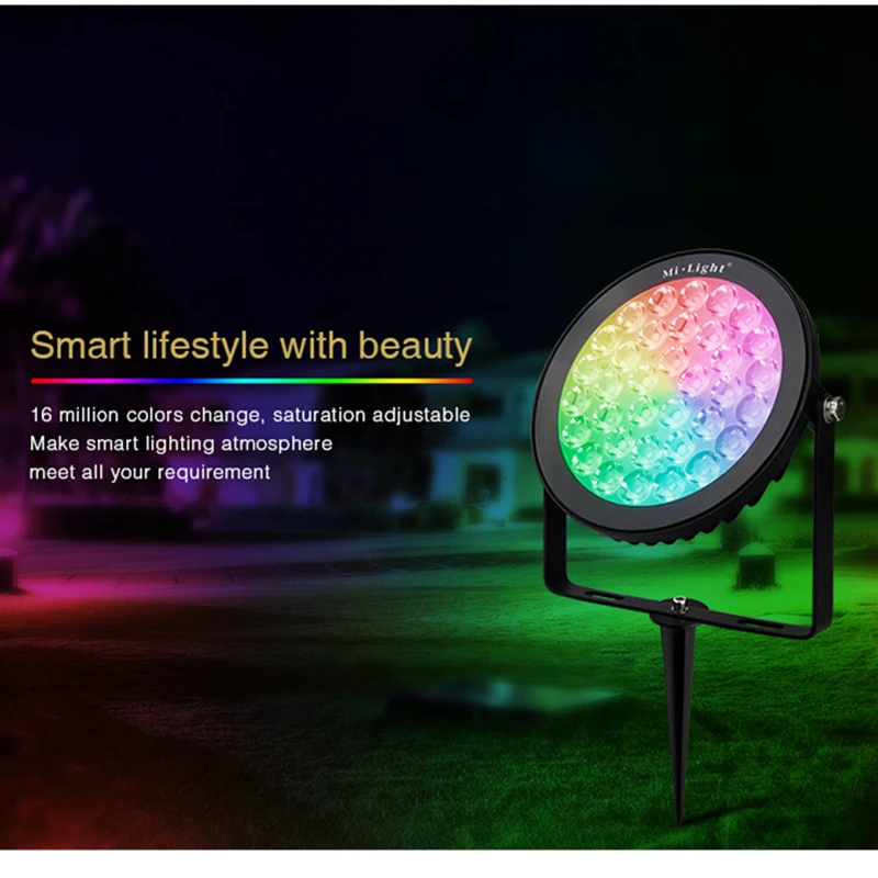 Miboxer SYS-RC1 9 Вт 15 RGB CCT светодиодный садовый светильник 24 В постоянного тока IP65