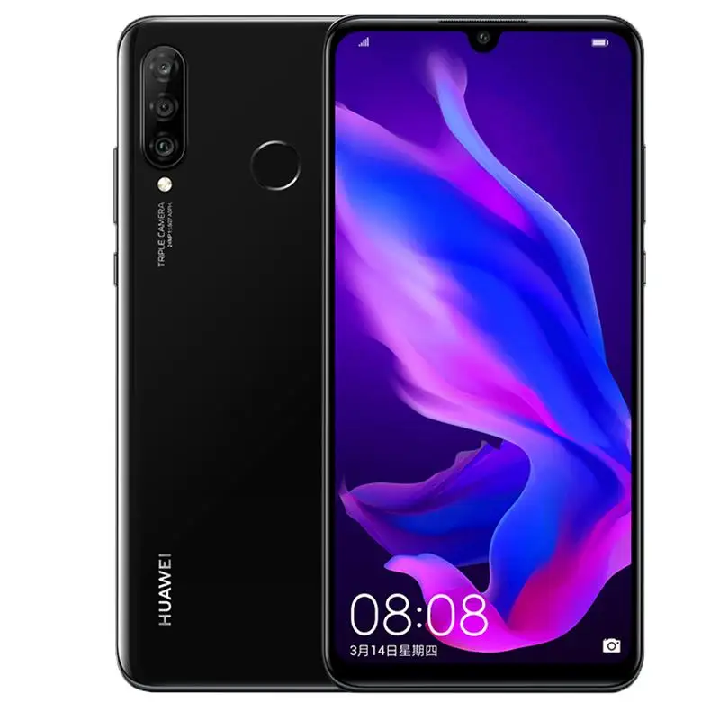 Мобильный телефон HuaWei Nova 4E P30 Lite, 4G LTE, Kirin 710, Android 9,0, 6,15 дюймов, 2312X1080, 6 ГБ ram, 128 ГБ rom, отпечаток пальца, 32 МП