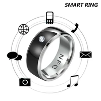 fashion nfc smart ring couple stainless steel finger rings multifunctional intelligent technology digital jewelry accessories