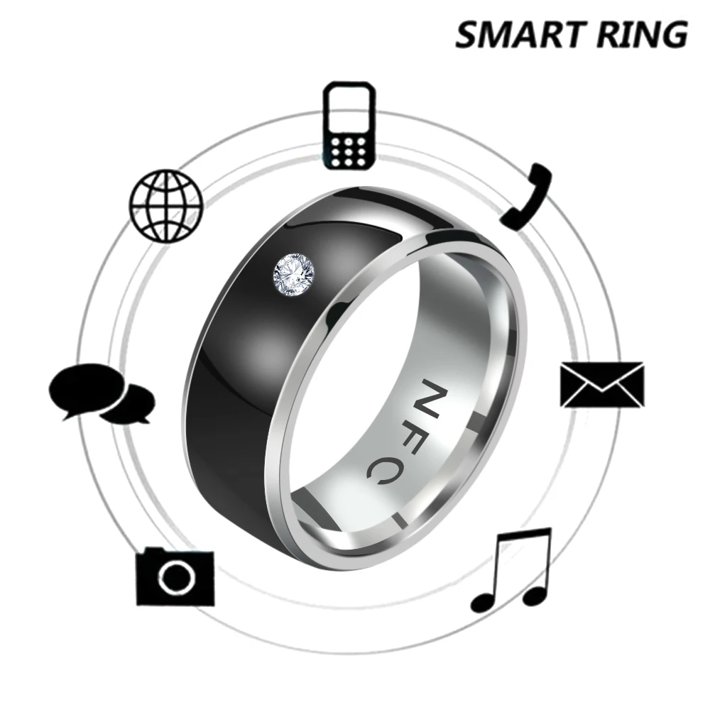 Модное Смарт-кольцо NFC парные кольца из нержавеющей стали Многофункциональные